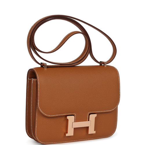 Hermes Constance 18 Gold Epsom Rose Gold Hardware