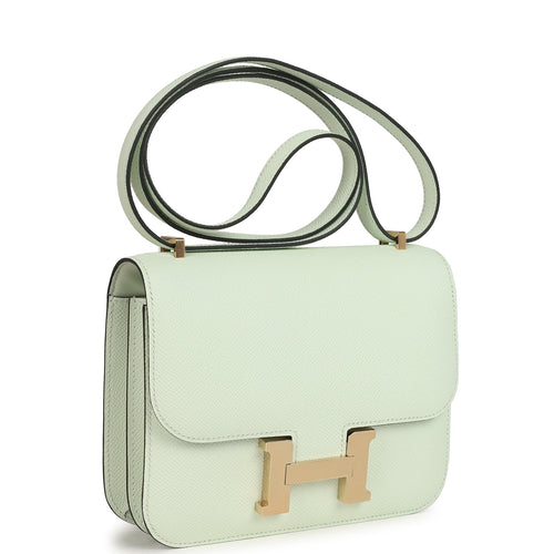 Hermes Constance 1-18 Vert Fizz Epsom Permabrass Hardware
