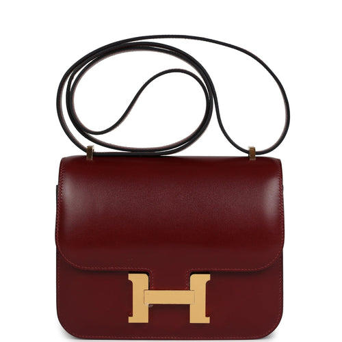 Hermes Constance 1-18 Rouge H Box Gold Hardware