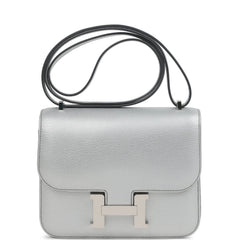 Hermes Constance 18 Argent Chevre Chamkilight Palladium Hardware