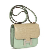 Hermes Constance 18 Vert D’Eau and Trench Matte Alligator Palladium Hardware