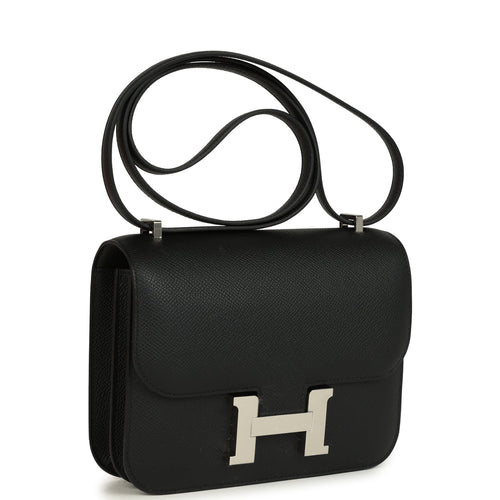 Hermes Constance 18 Black Epsom Palladium Hardware