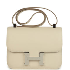 Hermes Constance 1-24 Craie Epsom Palladium Hardware