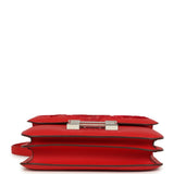 Hermes Constance 18 "Dancing Flowers" Rouge De Coeur Embroidered Swift Palladium Hardware