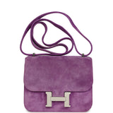 Pre-owned Hermes Constance 18 Violet Doblis Palladium Hardware