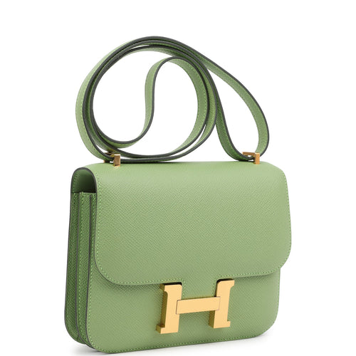 Hermes Constance 18 Vert Criquet Epsom Gold Hardware