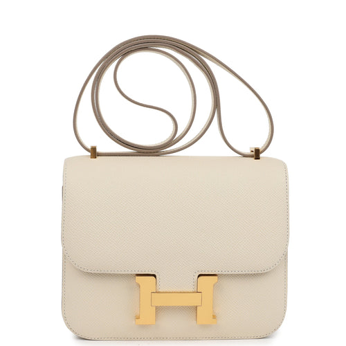 Hermes Constance 18 Craie Epsom Gold Hardware