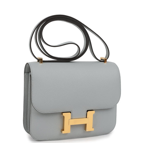 Hermes Constance 18 Bleu Glacier Epsom Gold Hardware