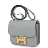 Hermes Constance 18 Bleu Glacier Epsom Gold Hardware