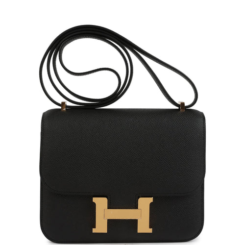 Hermes Constance 1-18 Black Epsom Gold Hardware