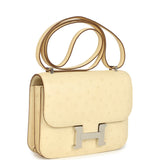 Hermes Constance 18 Vanille Ostrich Palladium Hardware