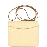 Hermes Constance 18 Vanille Ostrich Palladium Hardware