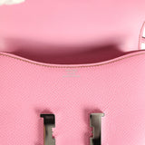Pre-owned Hermes Micro Constance 14 Bubblegum Epsom Palladium Hardware