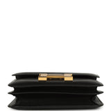 Hermes Constance 18 Black Chevre Chamkila Gold Hardware