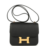Hermes Constance 18 Black Epsom Gold Hardware