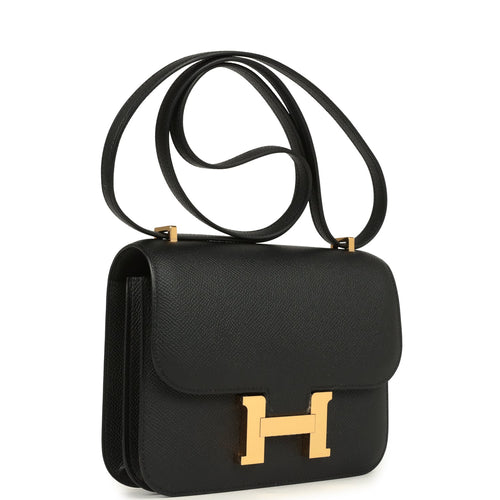 Hermes Constance 1-18 Black Epsom Gold Hardware