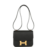 Hermes Constance 18 Black Epsom Gold Hardware