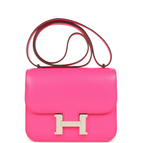 Hermes Constance 18 Rose Pop Chevre Chamkila Palladium Hardware