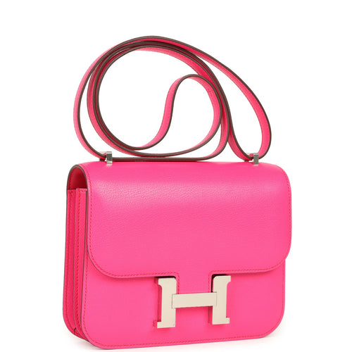 Hermes Constance 18 Rose Pop Chevre Chamkila Palladium Hardware