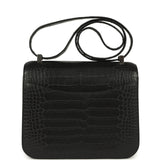 Hermes Constance 24 Black Matte Alligator and Ombre Lizard Marquette Palladium Hardware