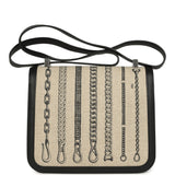 Pre-owned Hermes Constance 24 Toile De Camp Déchaînée and Black Swift Palladium Hardware