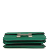 Pre-owned Hermes Constance 18 Vert Vertigo Evercolor Palladium Hardware