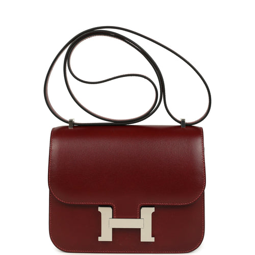 Hermes Constance 1-18 Rouge H Box Palladium Hardware