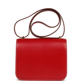 Hermes Constance 18 Rouge Piment Box Gold Hardware