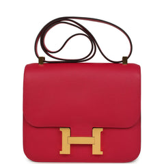 Hermes Constance 24 Rose Mexico Evercolor Gold Hardware