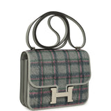Hermes Constance 18 Tartan Bleu Glacier Swift Palladium Hardware - Thumbnail View 2