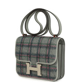 Hermes Constance 18 Tartan Bleu Glacier Swift Palladium Hardware - Thumbnail View 5