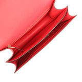 Pre-owned Hermes Constance 24 Rouge Grenat Verso Epsom Lacquered Permabrass Hardware