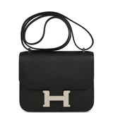 Hermes Constance 18 Black Epsom Palladium Hardware