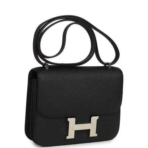 Hermes Constance 18 Black Epsom Palladium Hardware