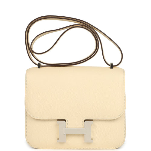 Pre-owned Hermes Constance 18 Nata Epsom Palladium Hardware