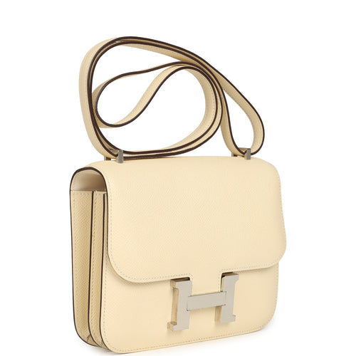 Pre-owned Hermes Constance 18 Nata Epsom Palladium Hardware