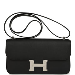 Hermes Constance Elan Black Epsom Palladium Hardware