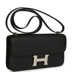 Hermes Constance Elan Black Epsom Palladium Hardware