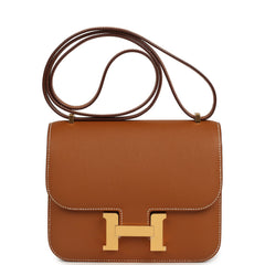 Hermes Constance 18 Gold Epsom Gold Hardware