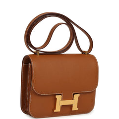 Hermes Constance 18 Gold Epsom Gold Hardware