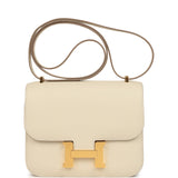 Hermes Constance 18 Craie Epsom Gold Hardware