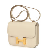 Hermes Constance 18 Craie Epsom Gold Hardware