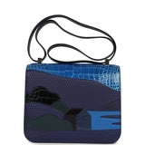 Hermes "Au Bout Du Monde" Constance 24 Bleu Zellige, Bleu Encre, Bleu Nuit, Vert Anglais, Shiny Alligator, Chevre, Swift, Sombrero, Box, Lacquered Palladium Hardware