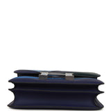 Hermes "Au Bout Du Monde" Constance 24 Bleu Zellige, Bleu Encre, Bleu Nuit, Vert Anglais, Shiny Alligator, Chevre, Swift, Sombrero, Box, Lacquered Palladium Hardware