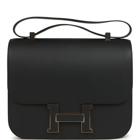 Hermes Constance Cartable 29 Black Sombrero Gold Hardware