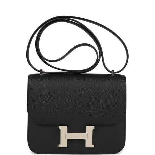 Hermes Constance 18 Black Epsom Palladium Hardware