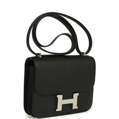 Hermes Constance 18 Black Epsom Palladium Hardware