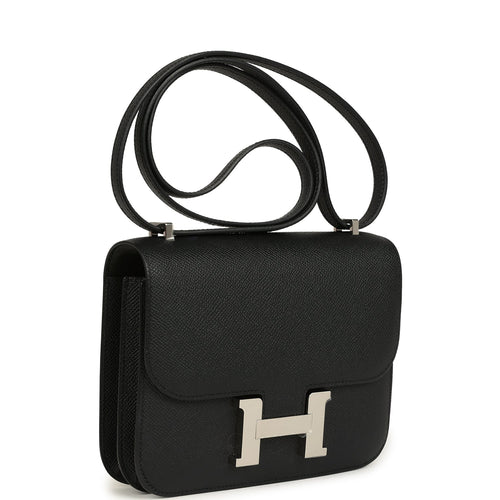 Hermes Constance 18 Black Epsom Palladium Hardware