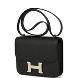 Hermes Constance 18 Black Epsom Palladium Hardware