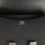 Hermes Constance 18 Black Epsom Palladium Hardware